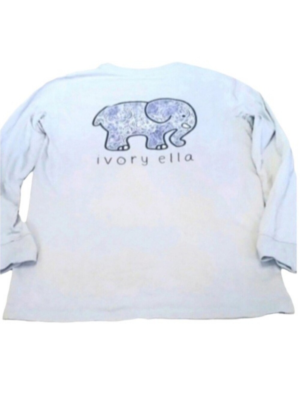 Ivory Ella Women's Graphic Long Sleeve T-shirt | EUC | Purple Elephant - Picture 3 of 11